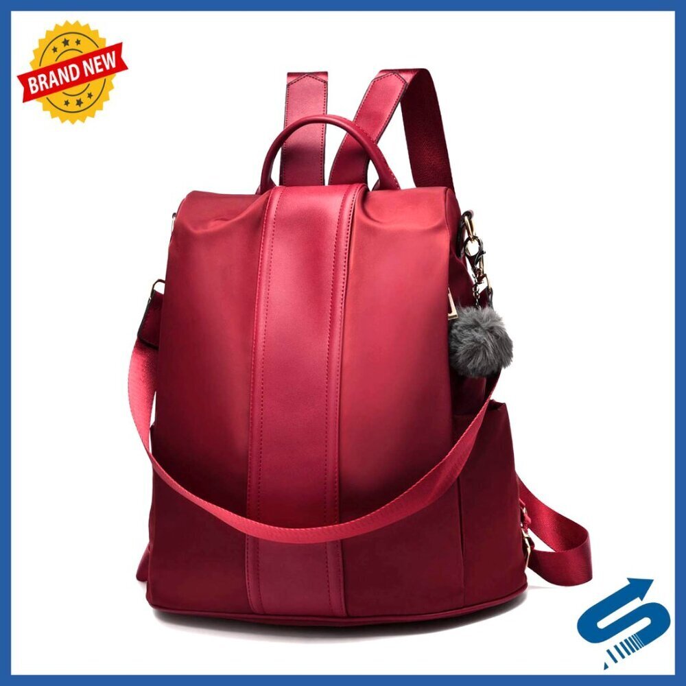 Waterproof Nylon Anti-Theft Backpack Purse Lightweight Travel Rucksack Shoulder